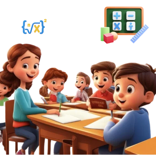 a group of students sitting in classroom